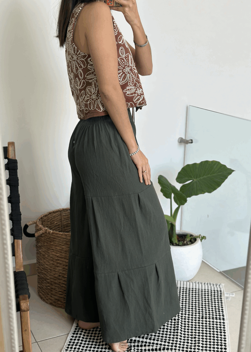 Pantalón Aura Verde Militar - Imagen 2